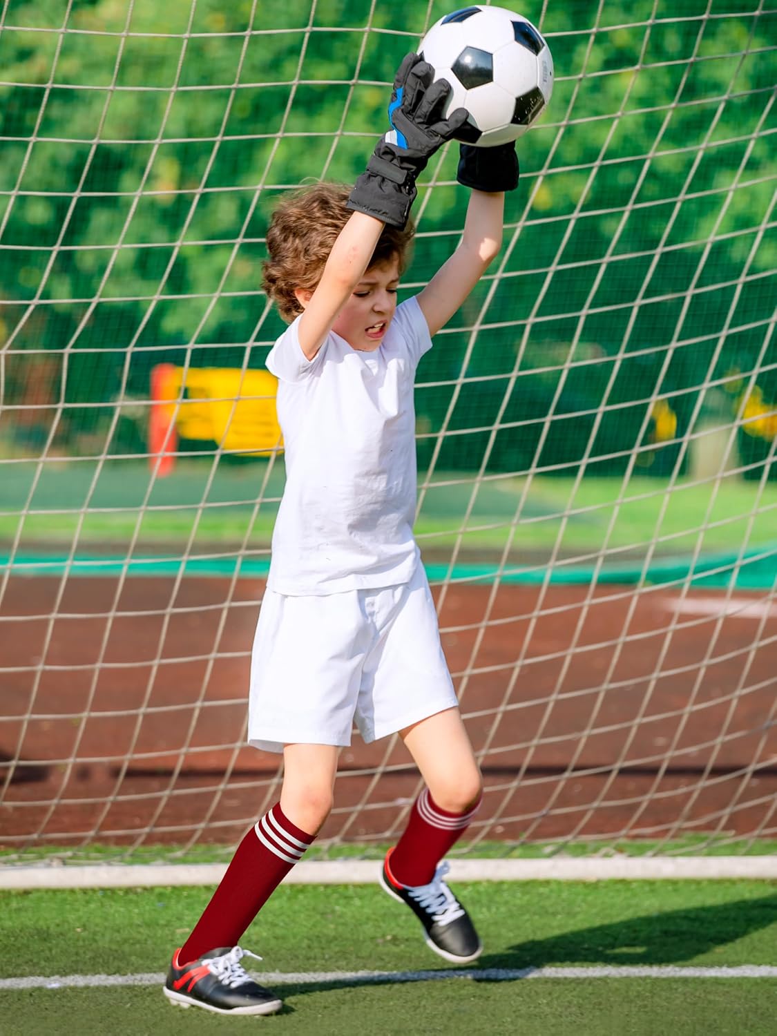 Hryrbay Kids Soccer Socks Toddler Girls Knee High Socks Uniform Sock Three Stripes for Boys Girls