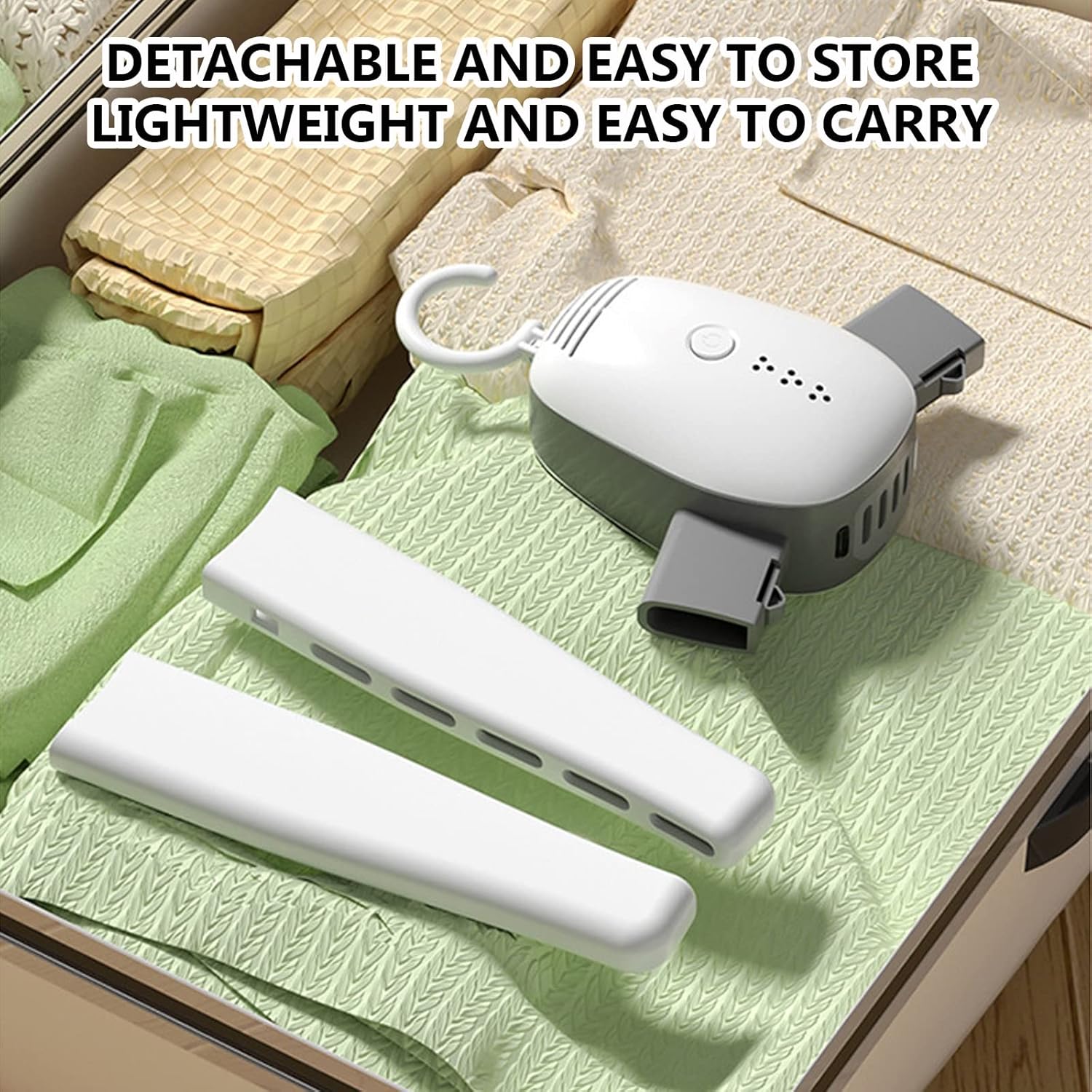 Mini Electric Heated Clothes Dryer, Portable Clothes Drying Rack Foldable Dryer Rack Suit Shoes Dryer 150W Fast Drying Electric Hanger for Household Travel