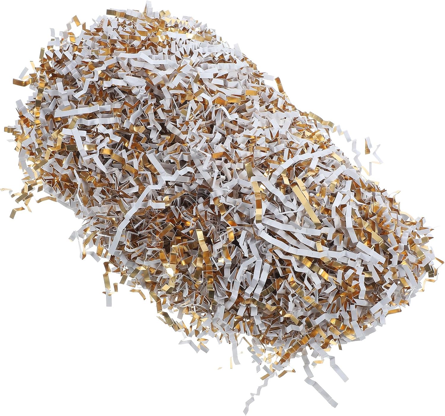 ROMISBABA Gold and Silver Crinkle Paper Shredded Paper Filler 100g Pack 5pcs Basket Filler for Boxes and Packaging and Holiday Wrapping Supplies