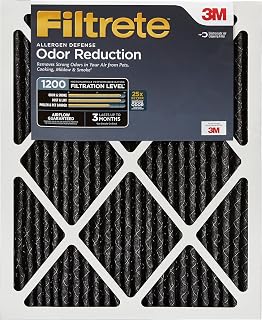 Filtrete 14x25x1 Air Filter MPR 1200 MERV 11, Allergen Defense Odor Reduction, 4-Pack (exact dimensions 13.81x24.81x0.81)