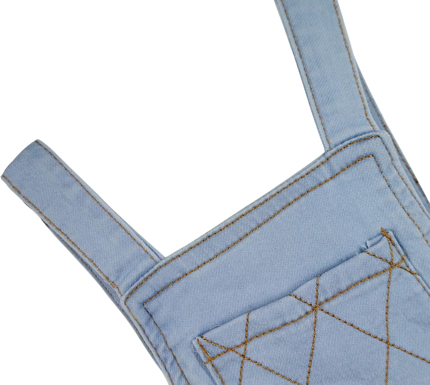 KIDSCOOL SPACE Baby Little Girl Denim Overalls,Layered Tulle Hem Jean Jumpsuit Dress