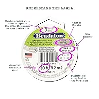 Vista 3 de Beadalon Alambre de Enhebrado de Cuentas de Acero Inoxidable de 7 Hebras, Acero inoxidable