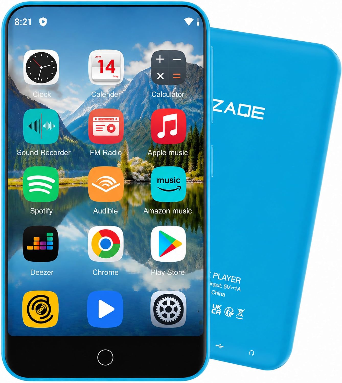 144GB MP3 Player with Bluetooth and WiFi, 4" Full Color Touch Screen MP4 Music Player with Spotify,Pandora,YouTube, Android MP4 Music Player for Kids up to 1TB