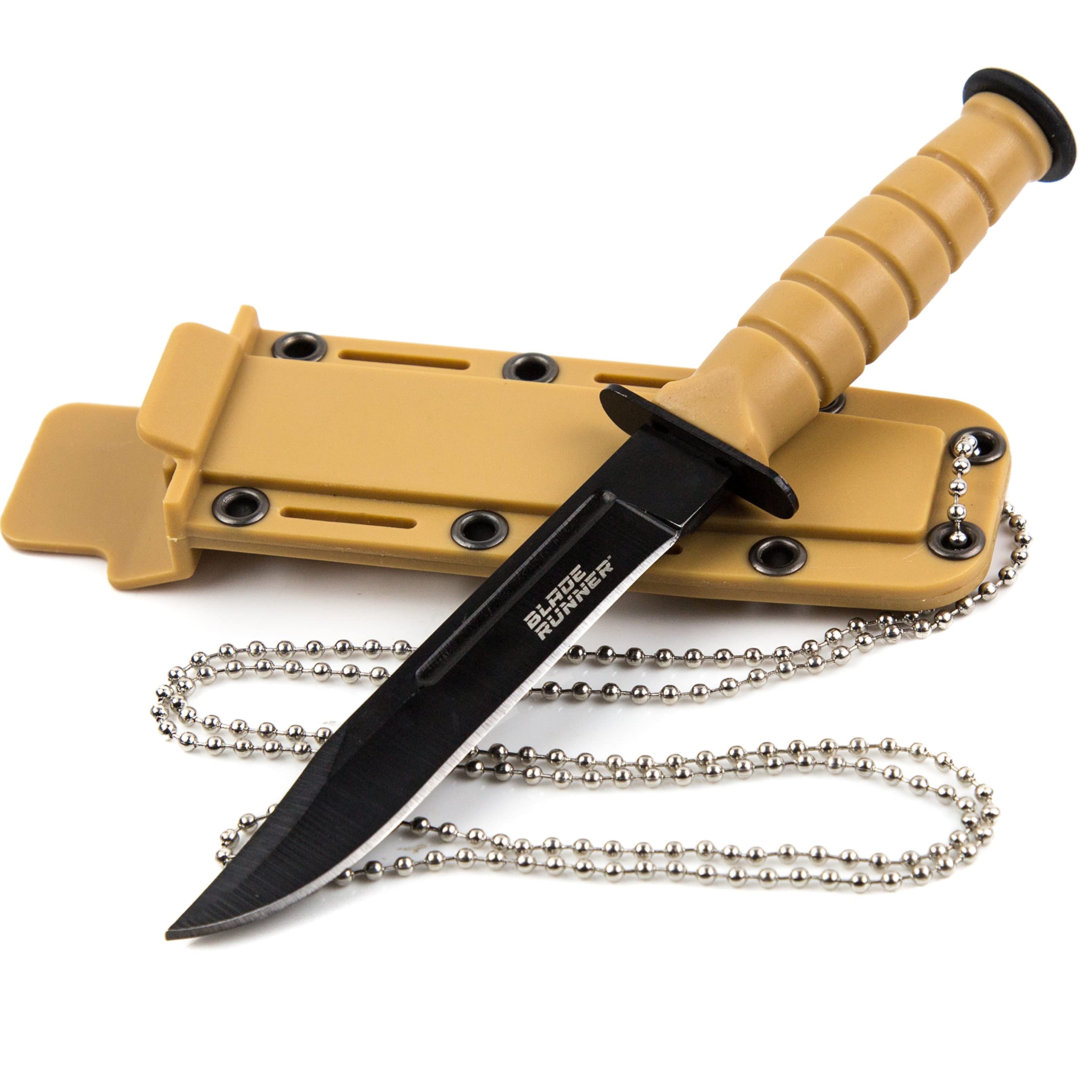 Mini Survival Hunting Knife with ABS Sheath, 6-inch Fixed Blade Military Mini Pocket Tactical Bowie Knife for Camping, Outdoor, Bushcraft