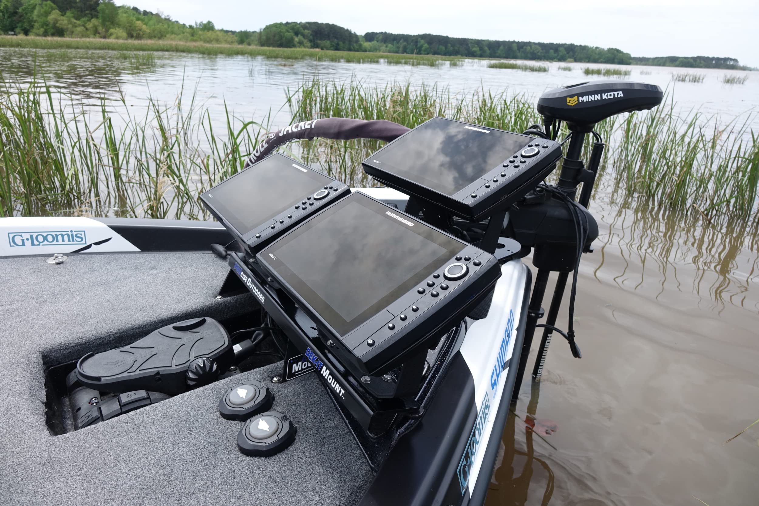 Amazon.com: PROcise DEK-It Fish Finder Mount for Boats, Triple 