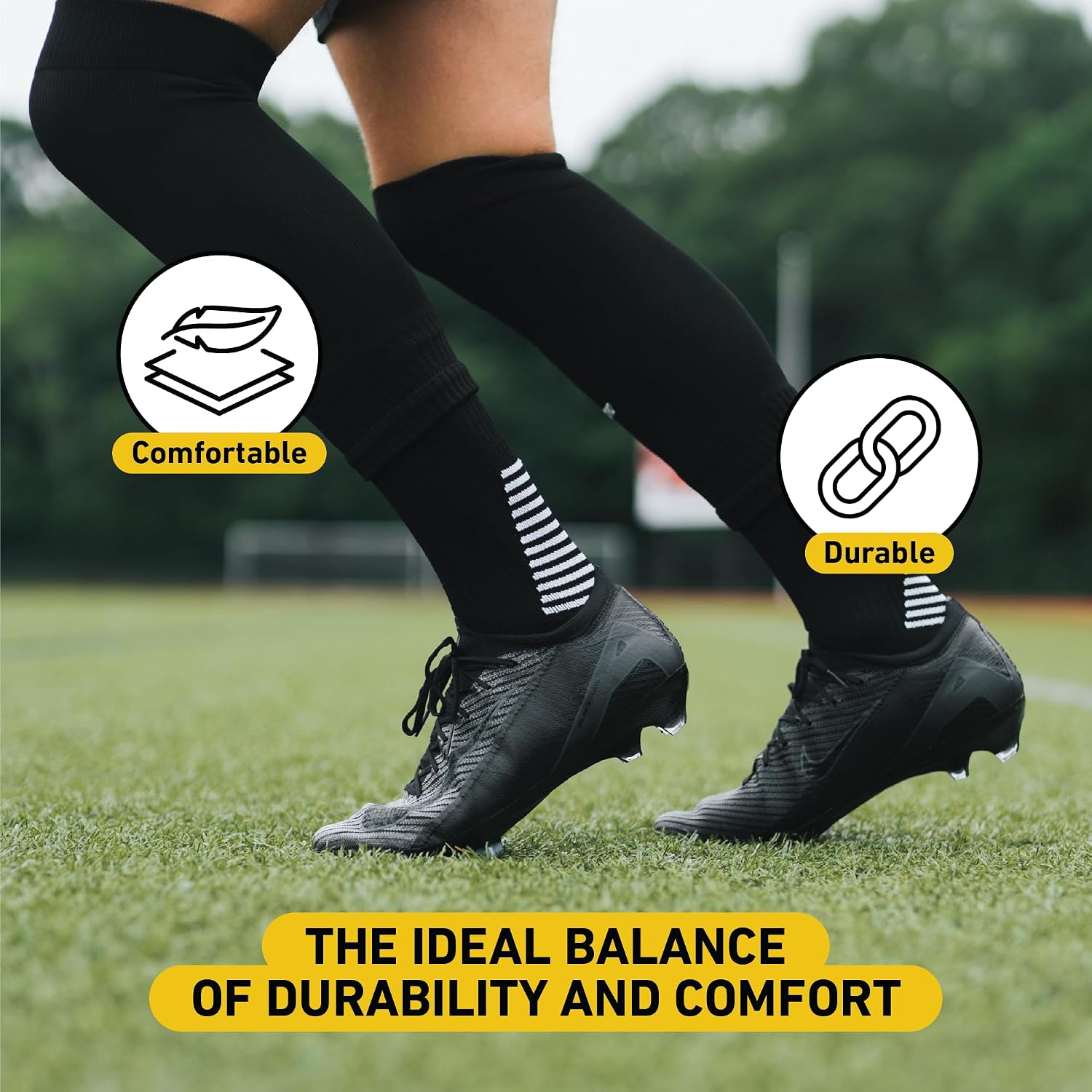Maestro Leg Sleeves - Calf Compression Sleeves for Men & Boys, Compatible With Shin Guards & Grip Socks for Soccer, Football