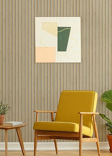 Miniatura 2 de Papel tapiz de madera con listones naturales