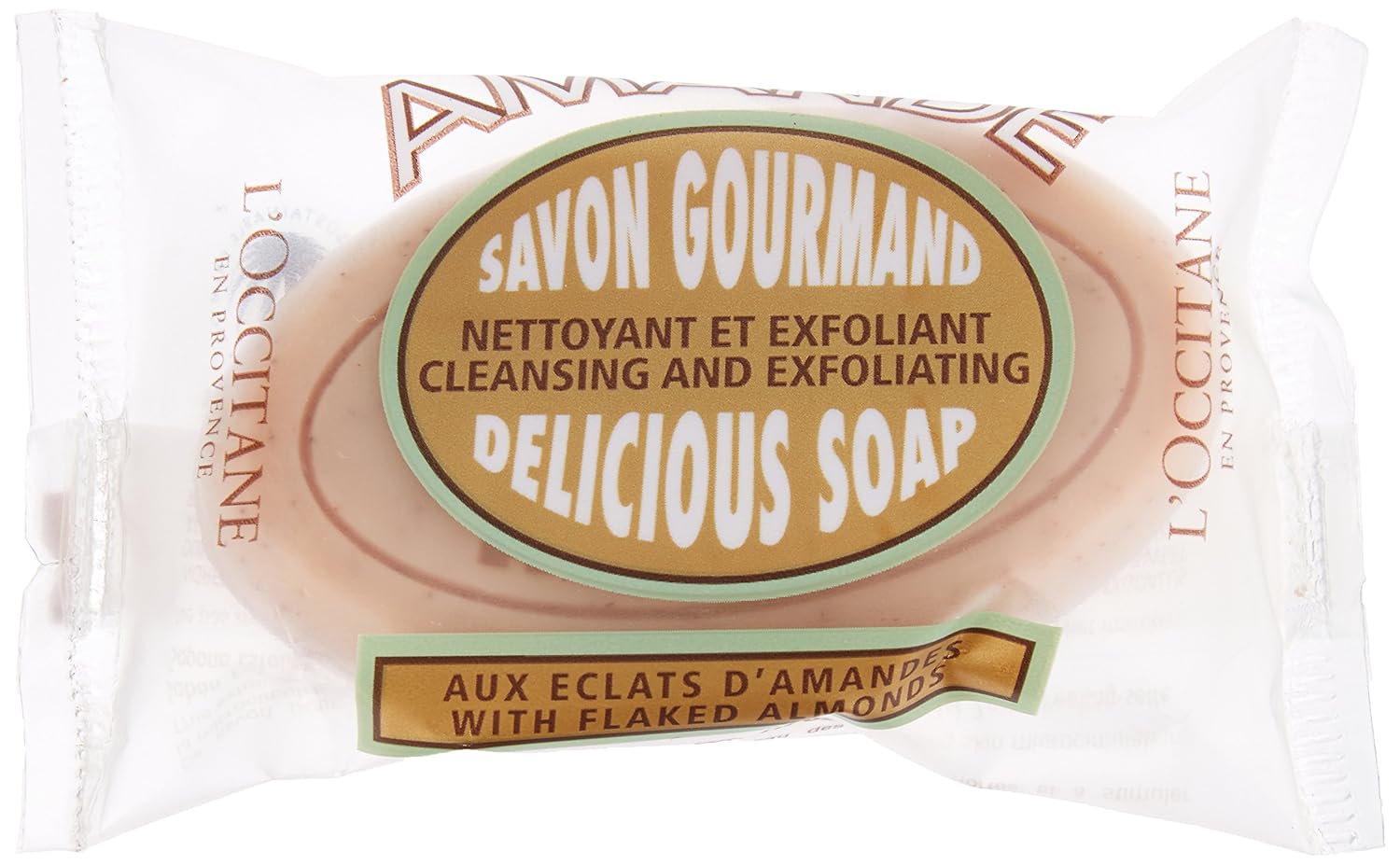 L'Occitane Cleansing and Exfoliating Delicious Soap With Flaked Almonds , Multi , 1.7 Ounce (Pack of 1)