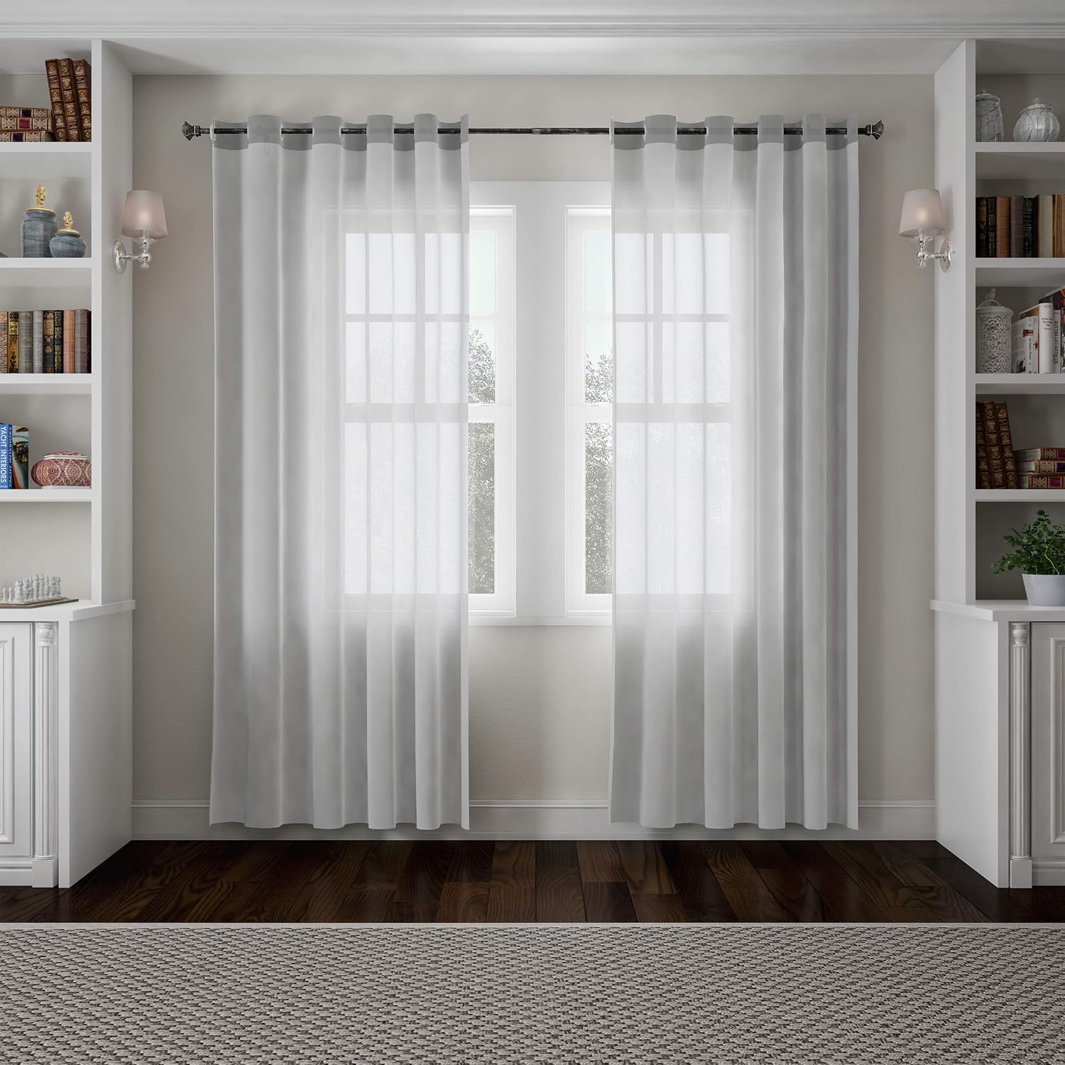 Lavish Home (Black 1-Inch Curtain Rod
