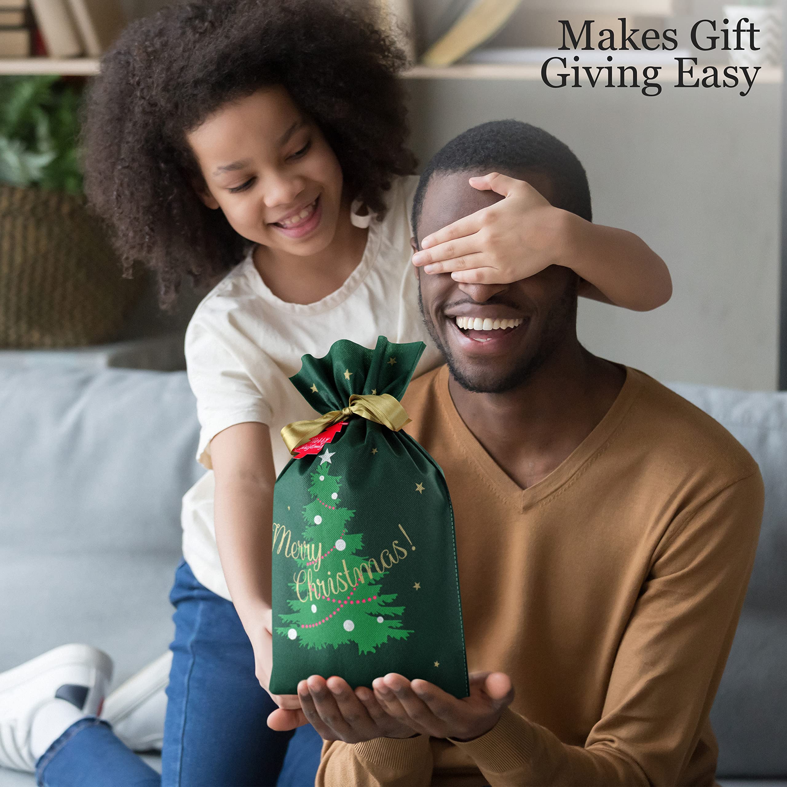 Bolsas de Navidad con cordón