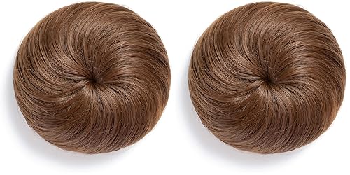 Miniatura 20 de Onedor Extensión de Cabello de Fibra Sintética con Moño Donut Chignon Peluca (613# - Rubio Claro Pre Decolorado)