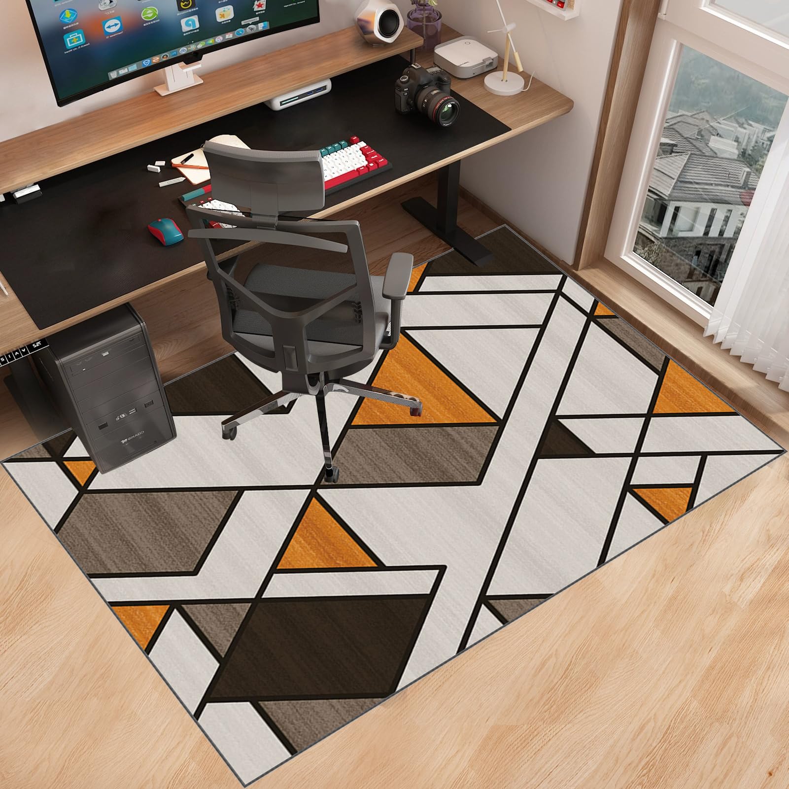 Bodenschutzmatte Gaming Bürostuhl Stuhlmatten für Teppiche mit niedrigem Flor und Hartholzböden | Bürostuhl Teppich Unterlage | Gaming Teppich Stuhlunterlage | 150 x 200 cm Bürostuhlunterlage