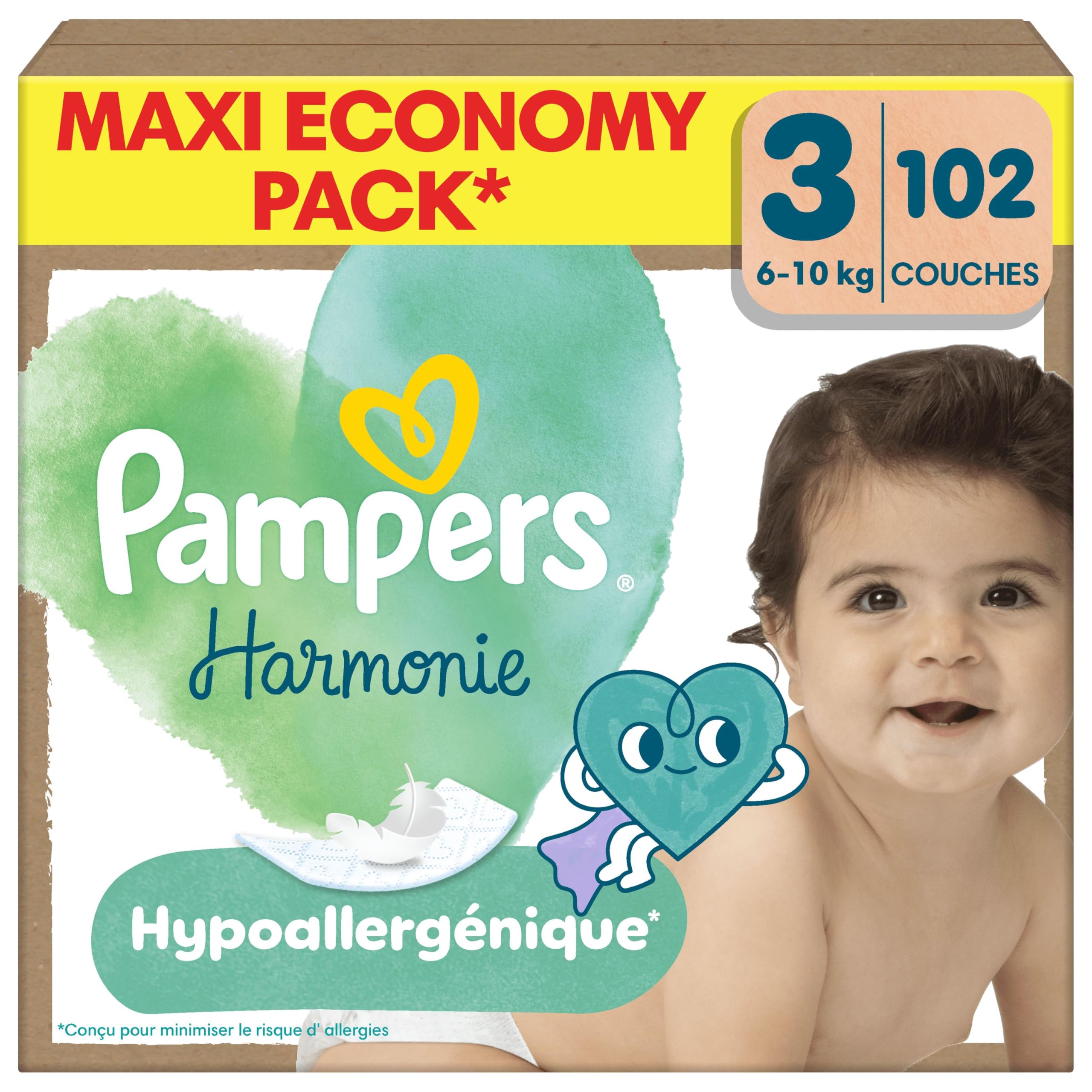 Pampers Harmonie Langes Taille 3 Édition Limitée 102 Langes 6kg-10kg