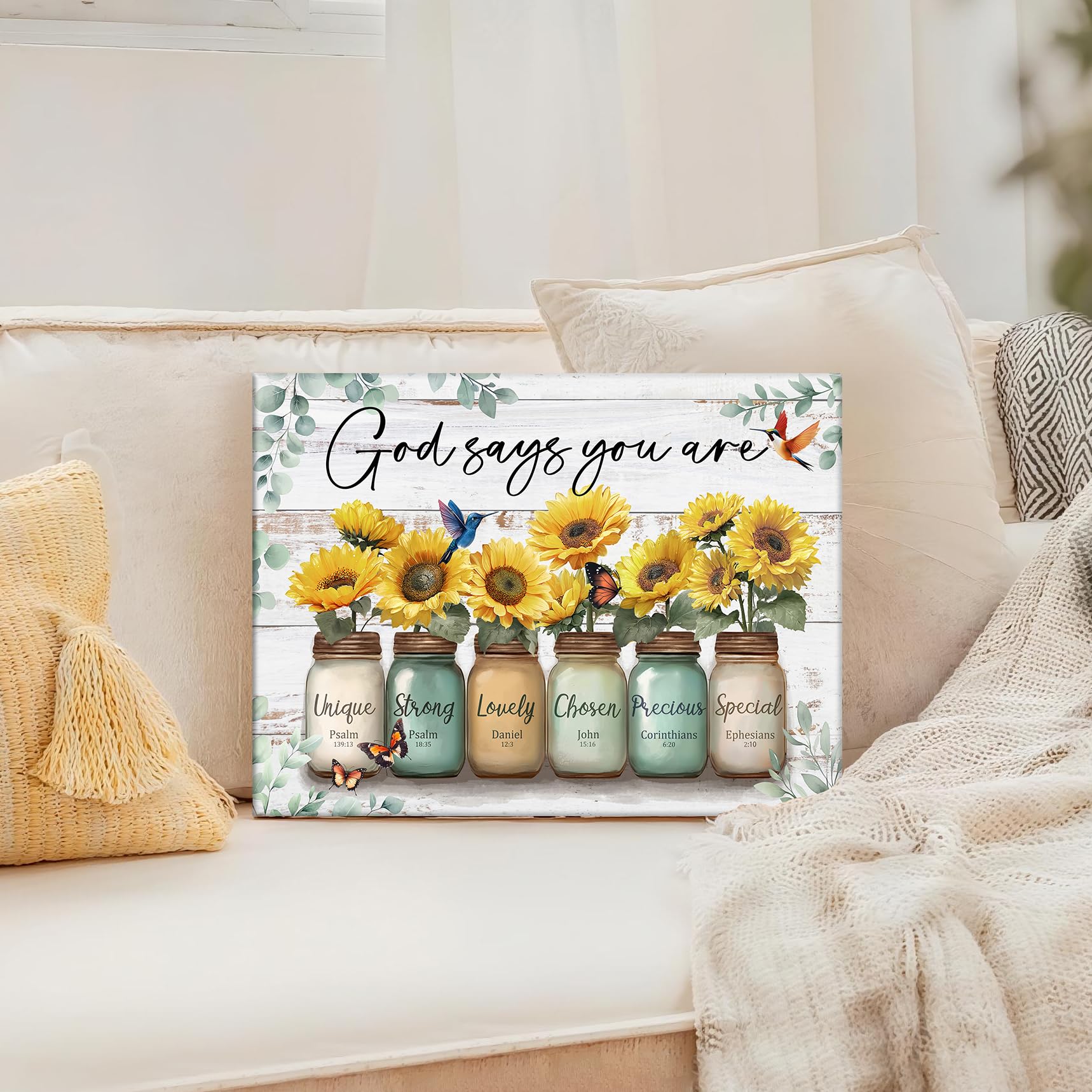 God Says You Are Framed Canvas Wall Art - Image 3