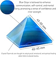 Vista 359 de Amazing Gemstone Amethyst Pyramid Crystal Healing Stones - 2" Great Pyramid Figurine of Natural Stone Pyramid for Meditation, Reiki, Chakra