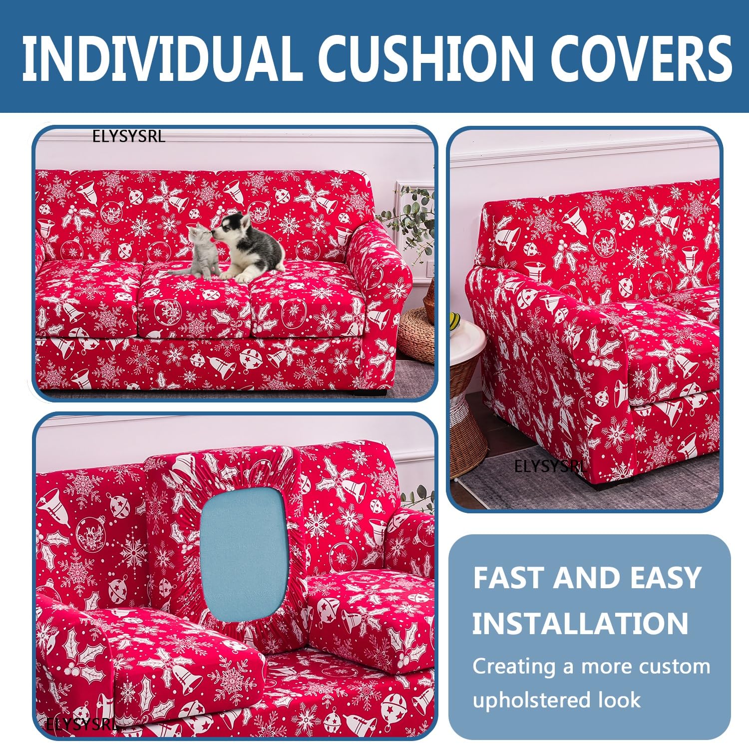 AQIGR Copridivano 2/3/1 posti con Braccioli e Cuscino Separati - Stretch Elastico per Decorazione del Soggiorno (Color : #28, Size : 2 Posti