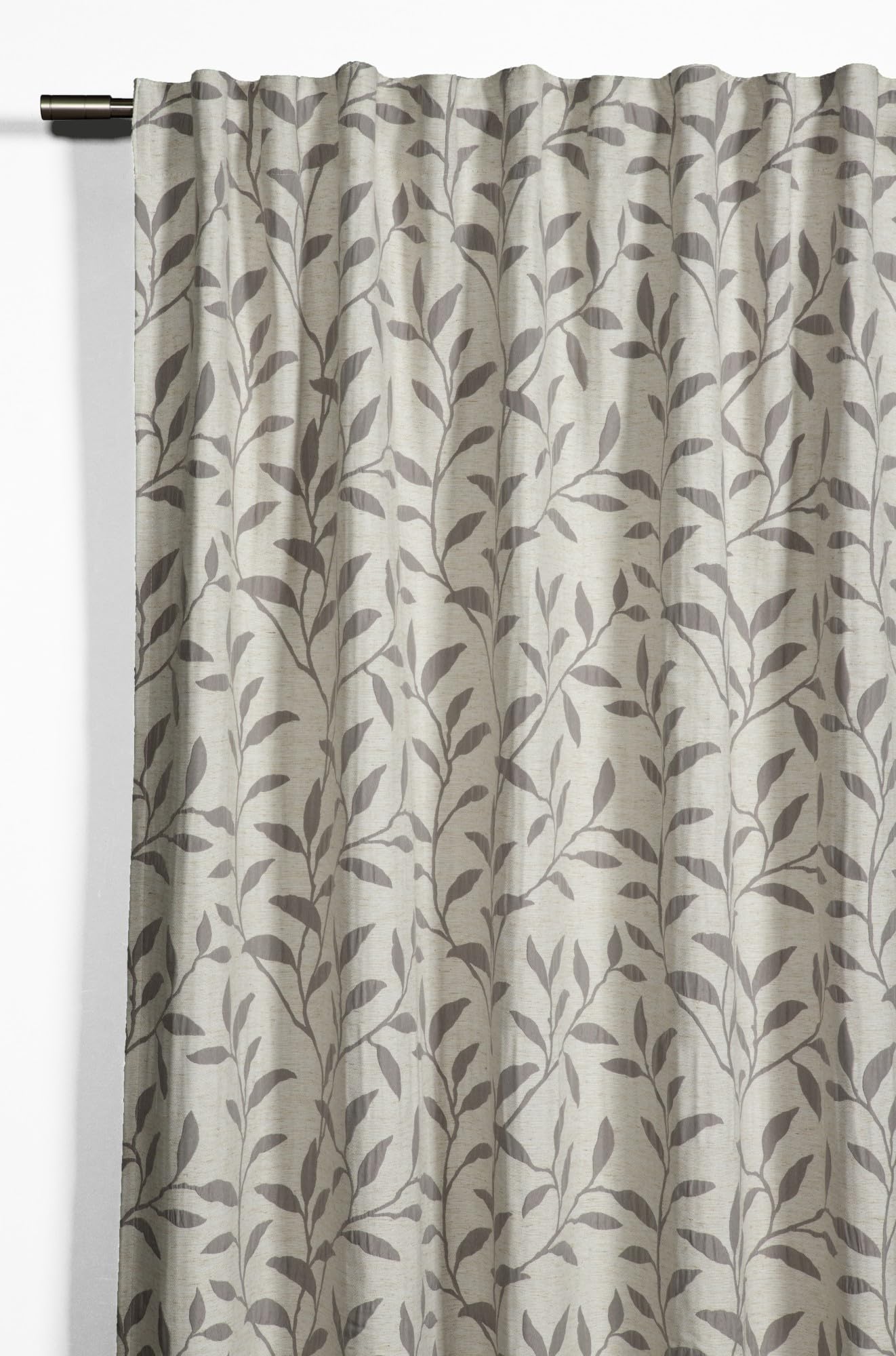 Rideau jacquard beige élégant Sehlbach 140x245 cm pour un salon raffiné