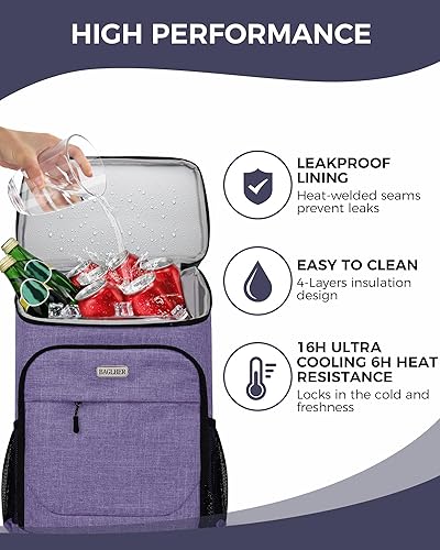 Miniatura 5 de BAGLHER Mochila Nevera Térmica Ligera Aislada - 30 Latas, A Prueba de Fugas para Almuerzo, Picnic, Senderismo, Viajes de Campamento Núcleo