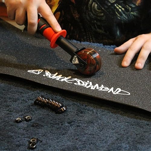 Miniatura 7 de Black Diamond Skateboard Griptape Roller Tool, kit de archivo - Juego de herramientas de cinta de agarre