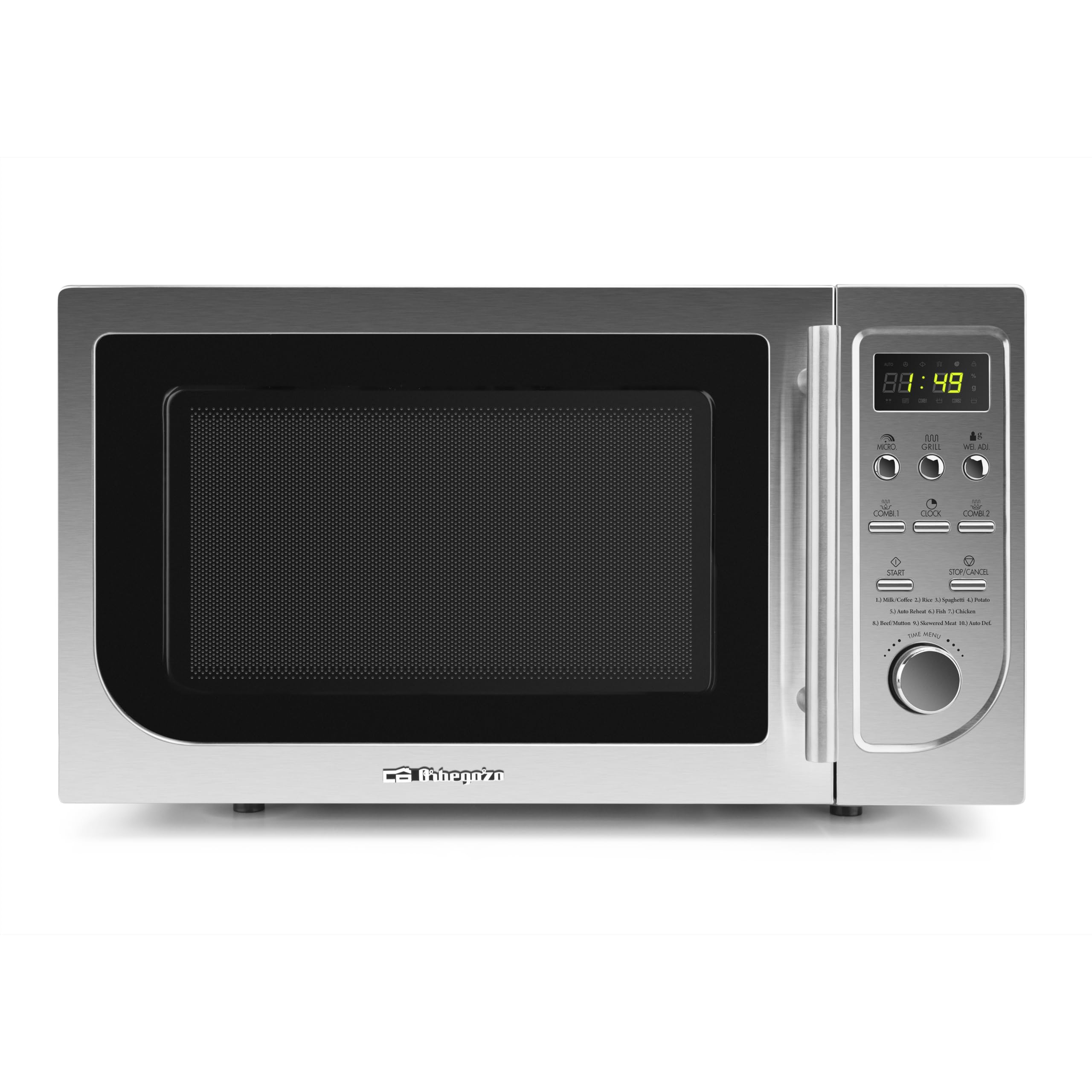 Orbegozo MIG 2325 - Microondas integrable de acero inoxidable, 23 L de capacidad, 9 menús preconfigurados, display digital, temporizador, 900-1000 W