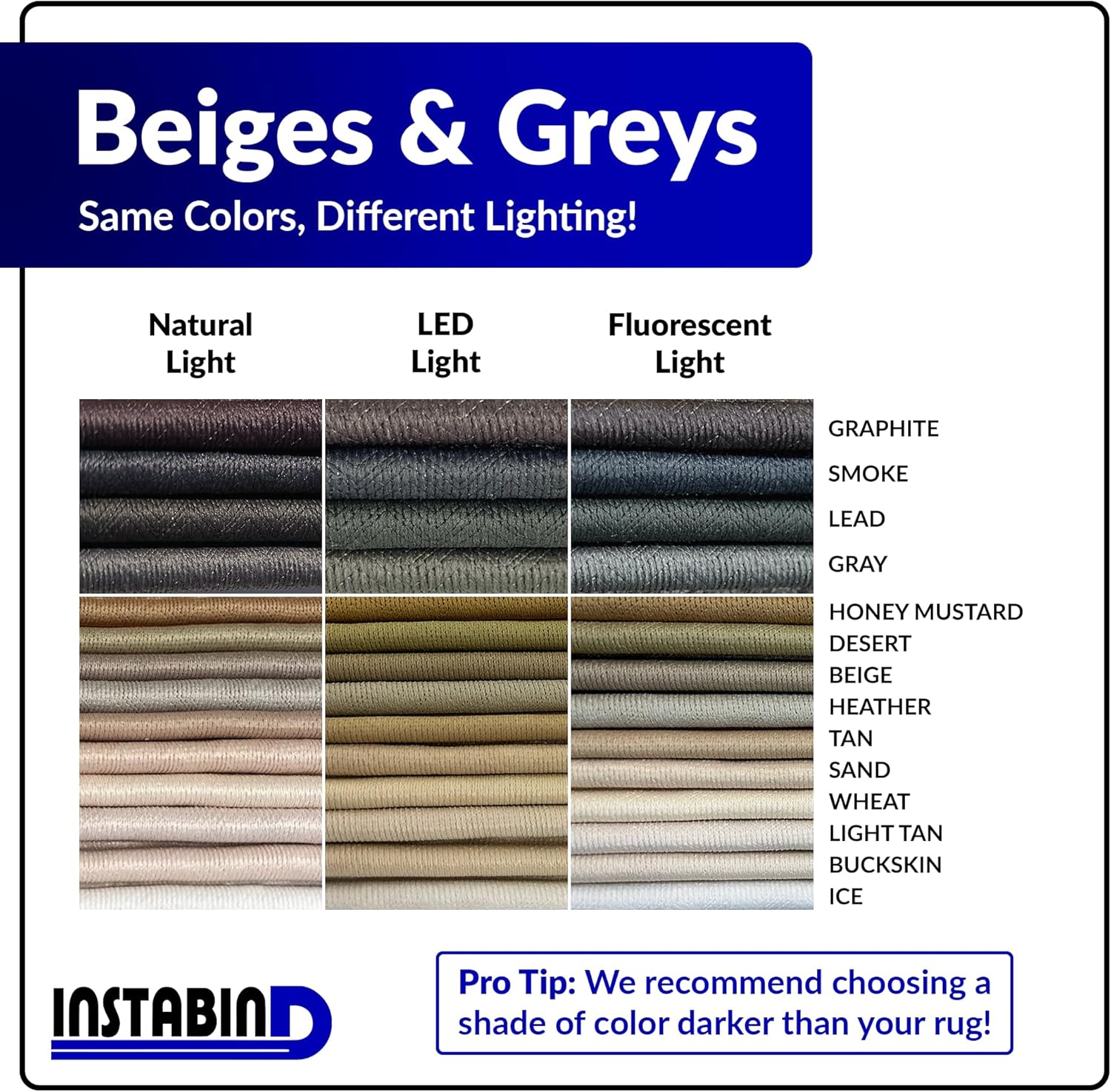 Instabind 54 ft Roll Premium Carpet Edge Binding – Regular Style Carpet Edge Trim for Do-It-Yourself Rug Edging- with Durable Hold & Easy Finishing for Rug Edges - USA Made Flooring Products, Beige