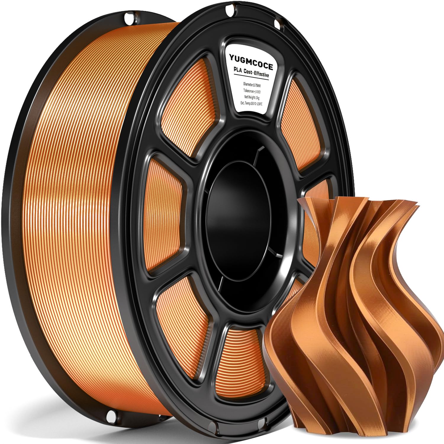 Silk PLA Filament: Glossy Finish, 1kg Spool -8 Silk PLA Filament: Glossy Finish, 1kg Spool -8