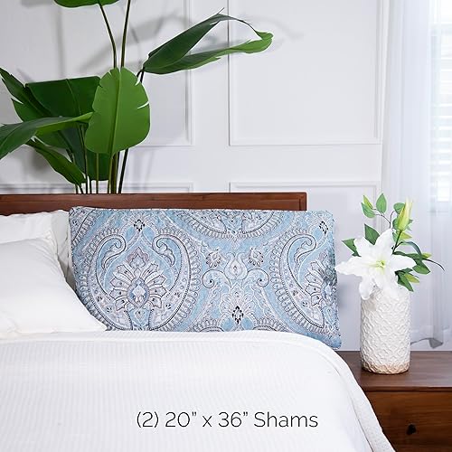 Vista 150 de Fundas Southshore Fine Linens Vilano Springs, para almohada, acolchadas, Microfibra, Pizarra, 20" x 36" 01 - Blanco brillante