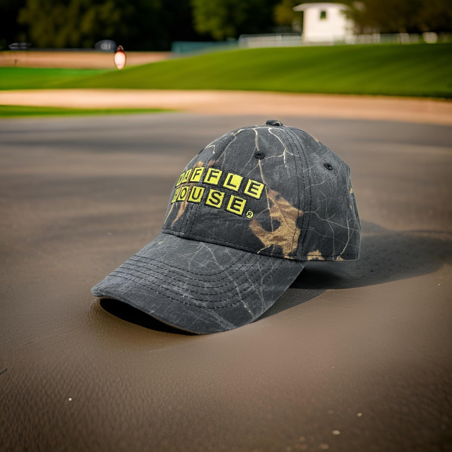 Realtree Color Camo Waffle House Embroidery Logo Hat | Adjustable Velcro Backing Cap | Limited Edition for Men and Women