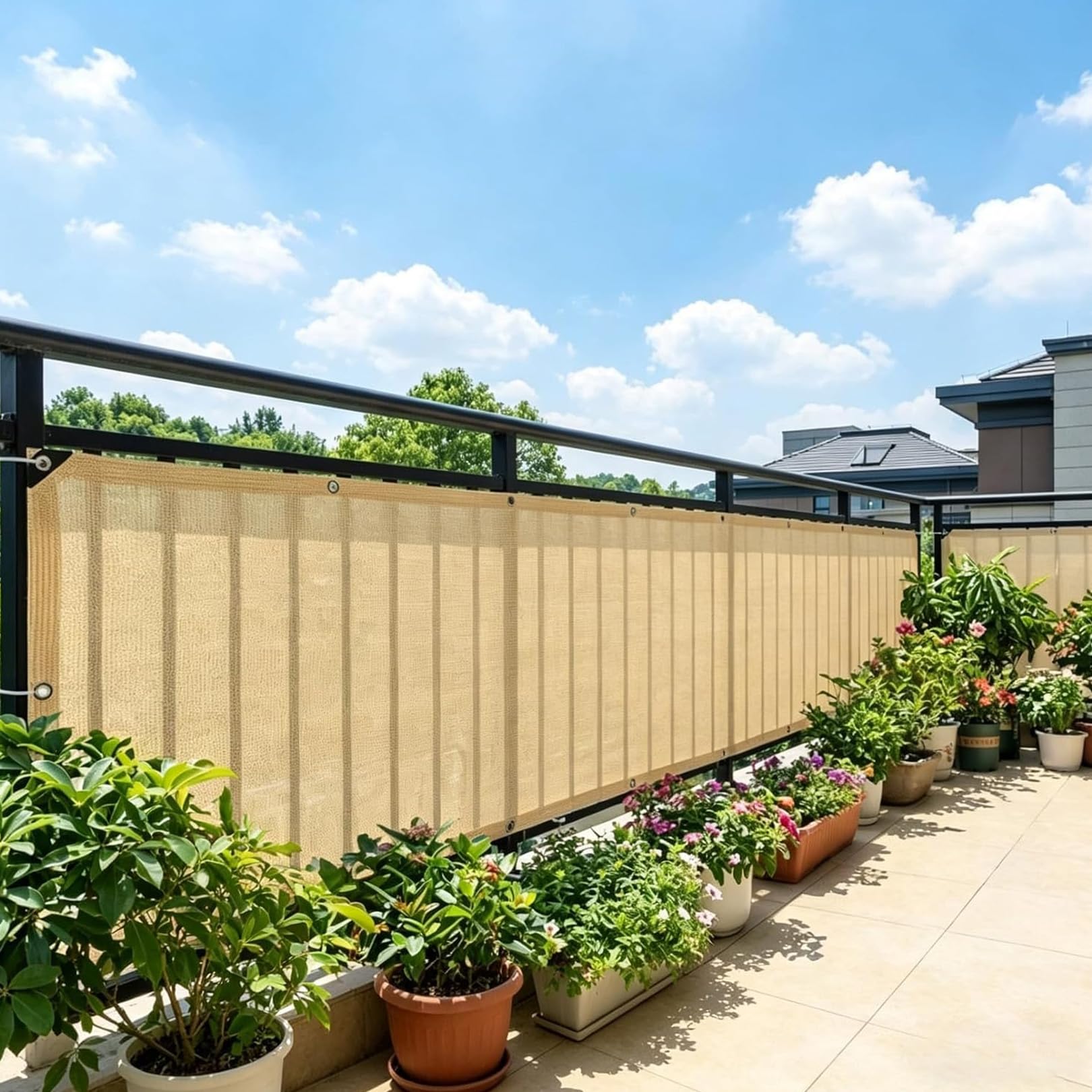 90% ochrona przed promieniowaniem UV, siatka do ogrodu, 4 x 12 m, oddychająca osłona przeciwsłoneczna na balkon, osłona cieplna na taras, do szklarni i na zewnątrz, do pielęgnacji zwierząt
