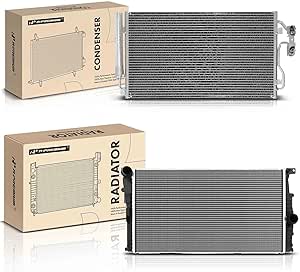 Amazon.com: A-Premium Engine Coolant Radiator & A/C Condenser Cooling ...