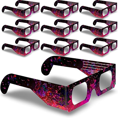 Gravitis Lentes de eclipse solar aprobados por la AAS (paquete de 10) ISO 12312-2, lentes de visión de eclipse solar ideales para eclipse solar