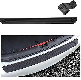 RJDJDLXM Car Rear Bumper Protector,Trimmable, Anti-Scratch Rubber Rear Bumper Guard, Universal Non-Slip Trunk Exterior Acc...