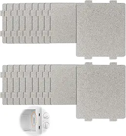 Pacote com 20 peças de forno microondas 5304509435 5304464061 Fatia de mica, capa de guia de ondas de alta espessura, compatível com tampa de guia de ondas de forno micro-ondas Whirlpool