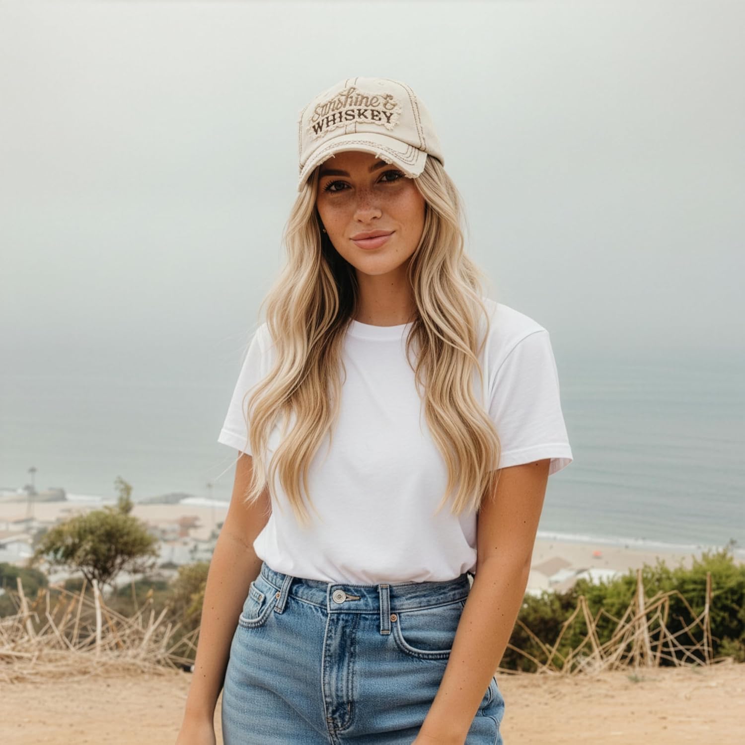 Funky Junque Distressed Vintage Baseball Cap - Embroidered Patch Women's Hat - Holiday, Lifestyle & Patriotic Designs - Image 8