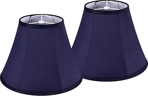 Miniatura 10 de GO&SO Juego de 2 pantallas de lámpara de campana blanca pequeñas junto a la pantalla, parte superior de 6 pulgadas x 13 pulgadas inferior x 10.6