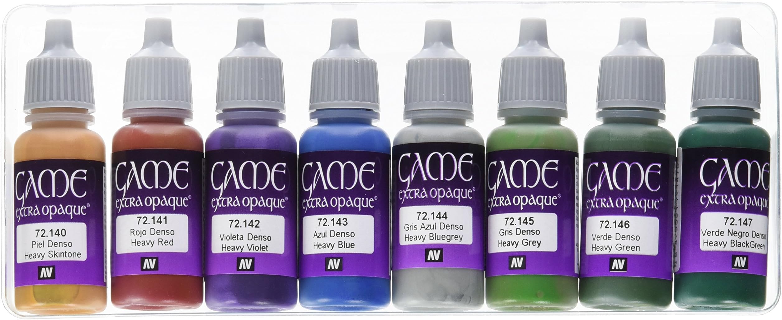 VallejoGame Color Extra Opaque Acrylic Paint Set - Assorted Colours (Pack of 8),Green,17 ml (Pack of 8)