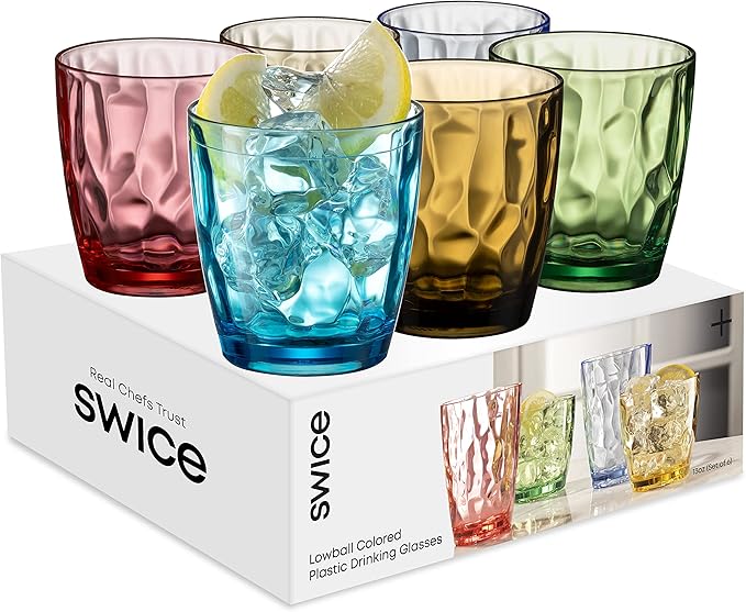 UNBREAKABLE Drinking Glasses SET OF 6 [Lowball Glasses 13