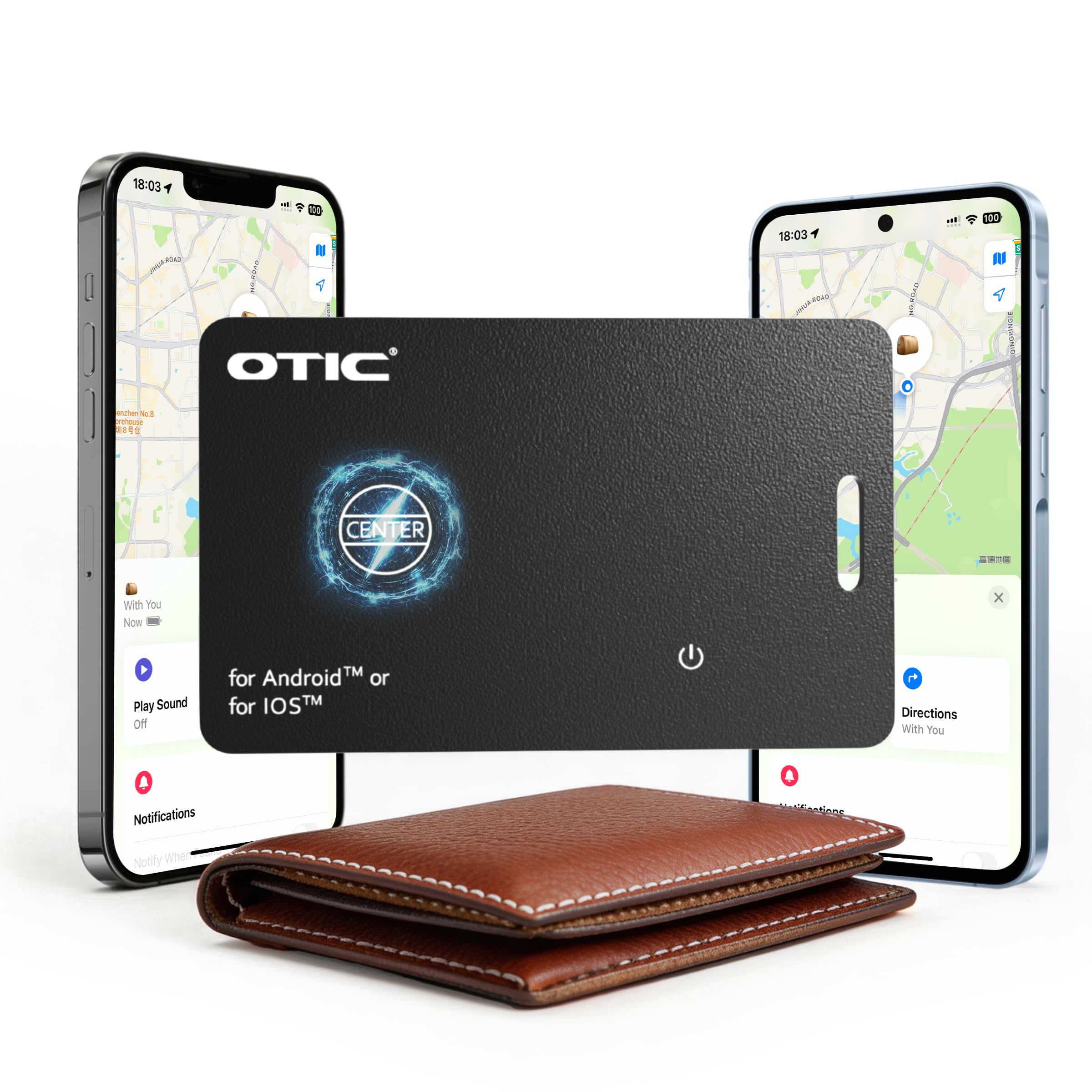 OTIC Wallet Tracker Card, Dual System Ultra-Thin 1.7MM Rechargeable Finder for Apple Find My (iOS) & Google Find Hub (Android)-image-24