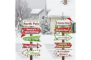 10-Piece North Pole Yard Signs: Festive Holiday Cheer for Your Lawn