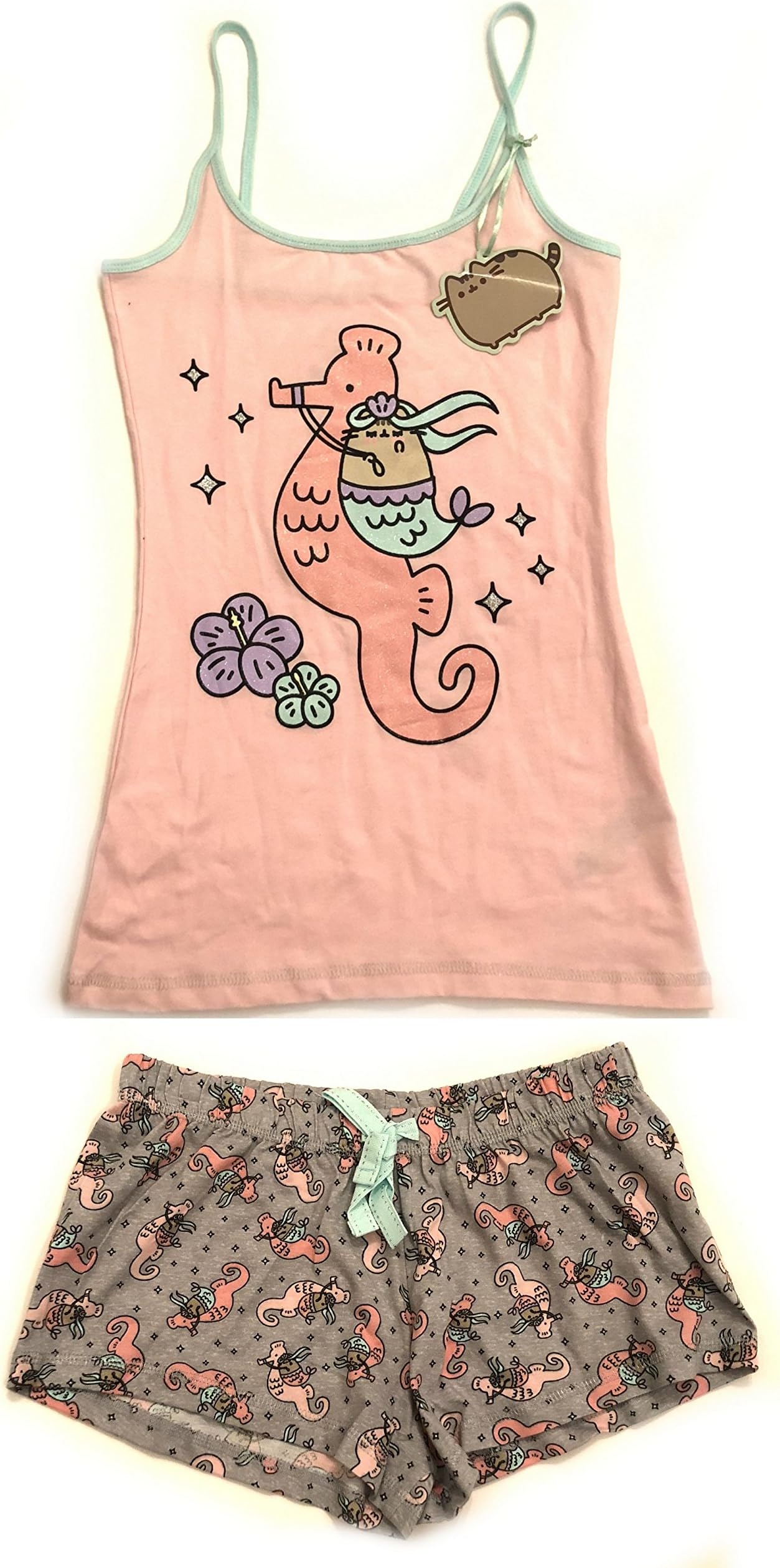 Pusheen the cat Ladies Girls Pyjama Set Top and Shorts