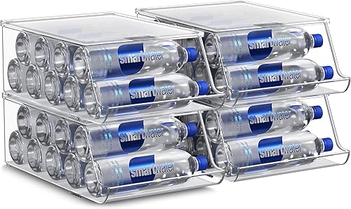 Miniatura 11 de Sorbus Organizador de Latas de Refresco para Refrigerador - Dispensador Soporte de Latas Apilable con Tapa para Refrigerador, Despensa, Congelador –