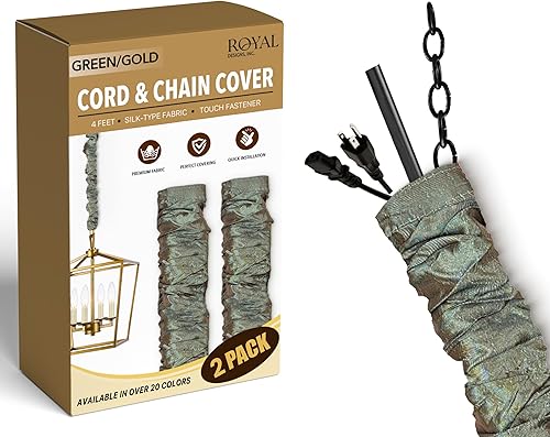 Vista 114 de Royal Designs, Inc - Funda para cadena y cordón de tela con cierre táctil Dorado antiguo