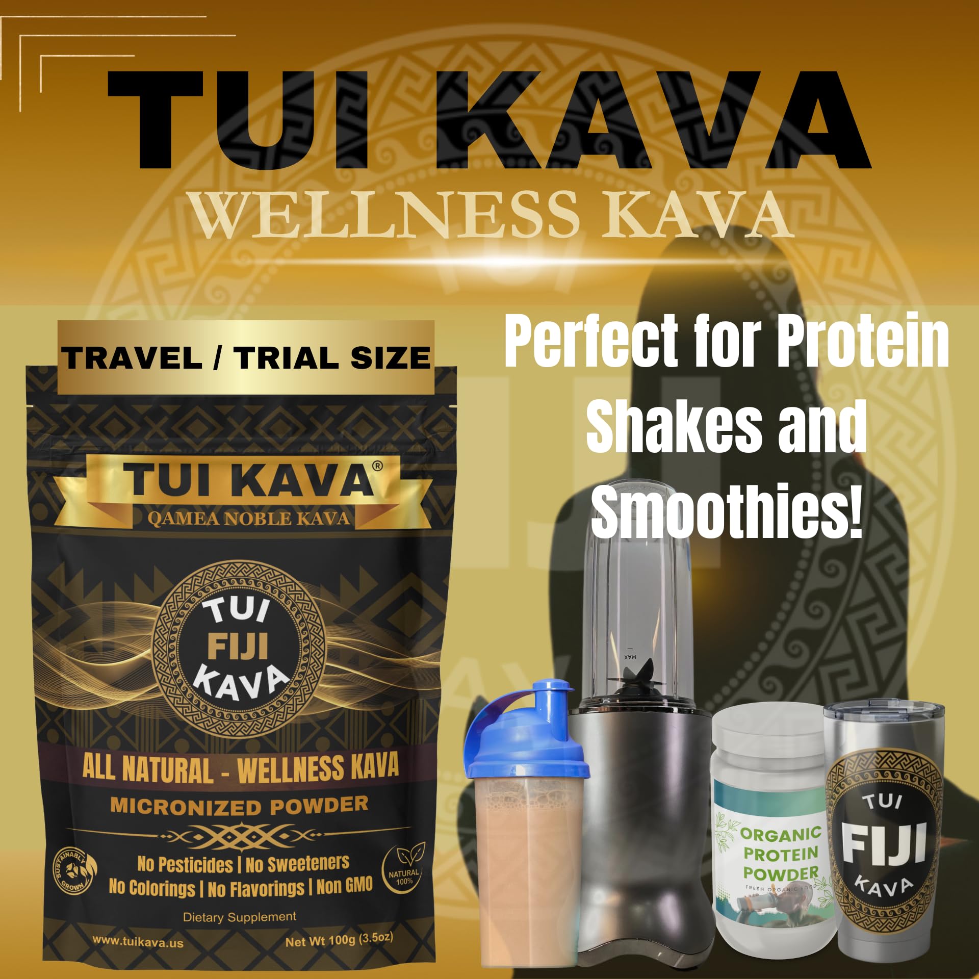 MICRONIZED Noble Kava Root Powder – 100g (3.5oz) Trial Size | Heady & Euphoric | Natural Mood, Sleep & Stress Support | Premium Fijian Kava for Focus & Relaxation | NO STRAINING — Amazon image 5