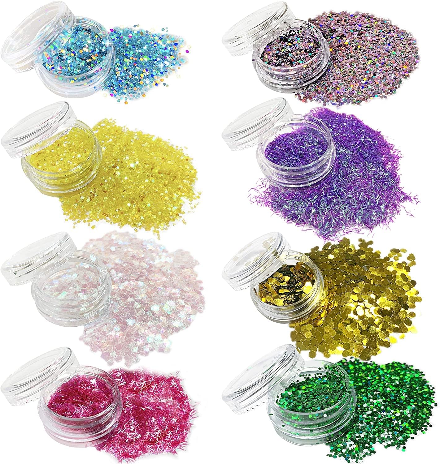 Glitter Make Up 8 Set (UK COMPANY) Festival Glitter Body Glitter Halloween Glitter Festival Glitter