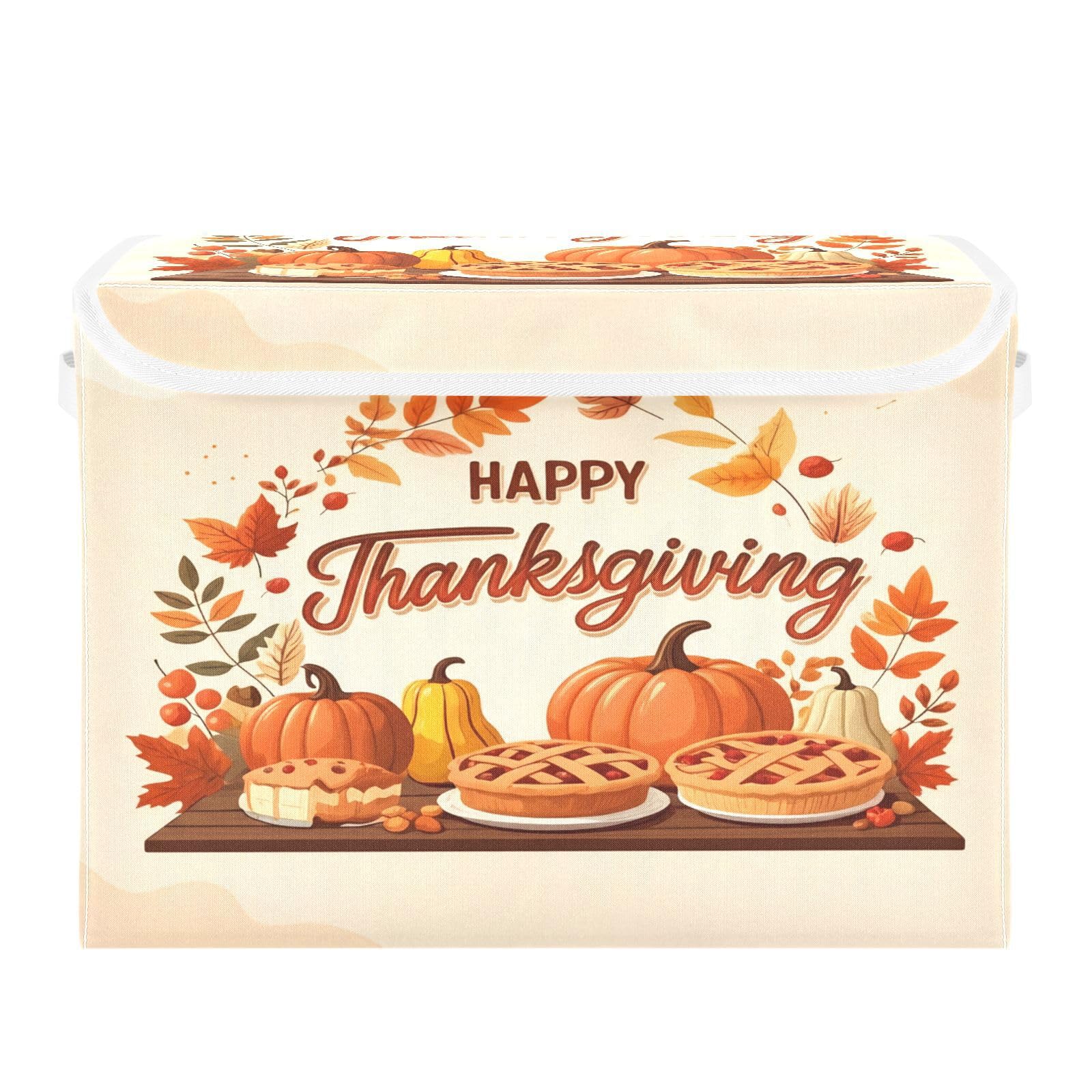 Rangement en tissu pliable pour protéger vos décos de Thanksgiving de la poussière