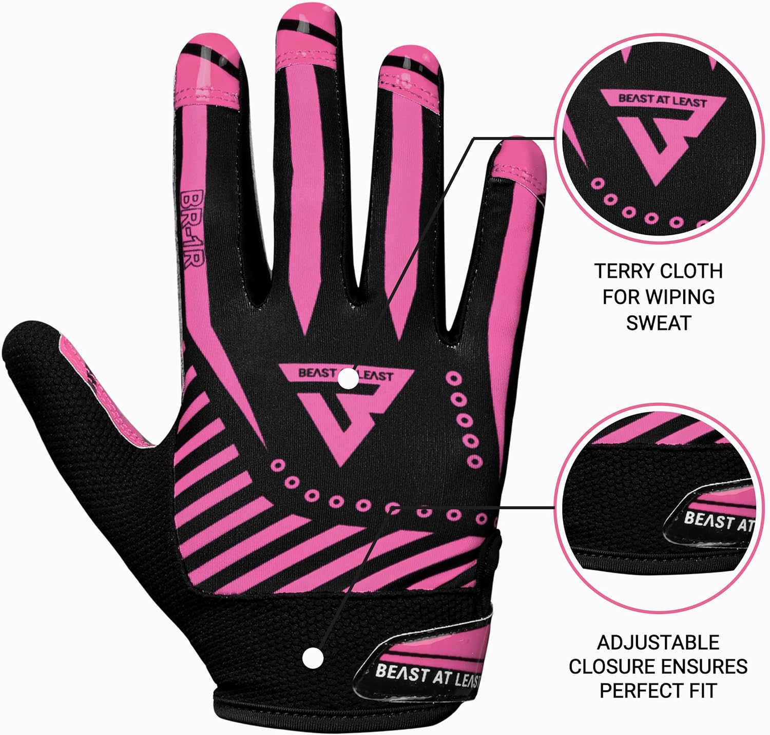 Youth Football Gloves, Breathable Performance Football Gloves for Kids & Adults, Sticky Youth Wide Receiver Gloves, Ideal Gloves for Ultimate Grip & Comfort - Image 3