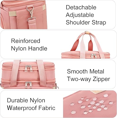 Miniatura 7 de Lonchera para hombres y mujeres, bolsa de almuerzo aislada de doble cubierta, enfriador grande a prueba de fugas, bolsas de almuerzo de doble