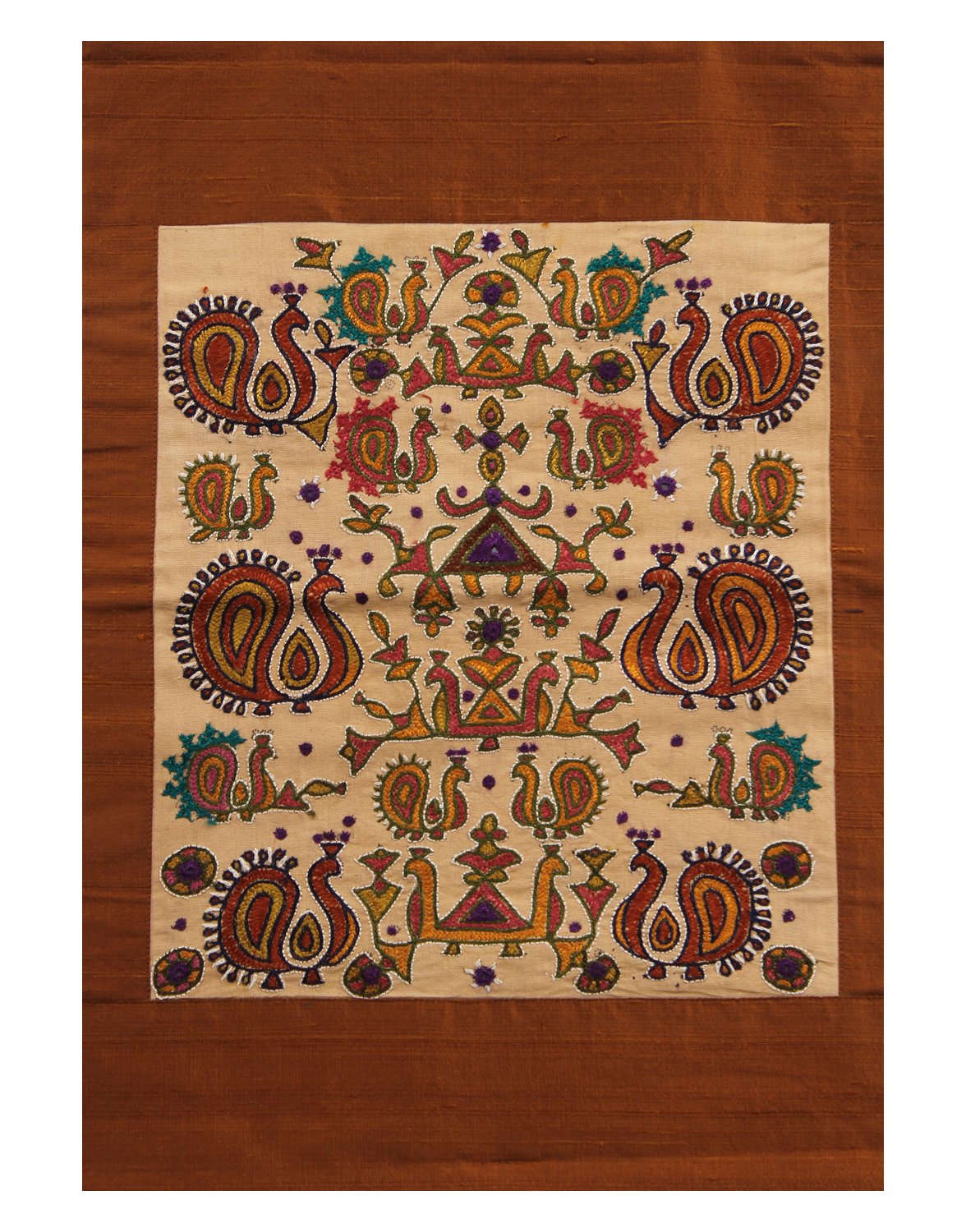 小物入れ SHRUJAN Raw Silk Wall Hanging SHRUJAN Raw Silk Wall Hanging 【公式通販】