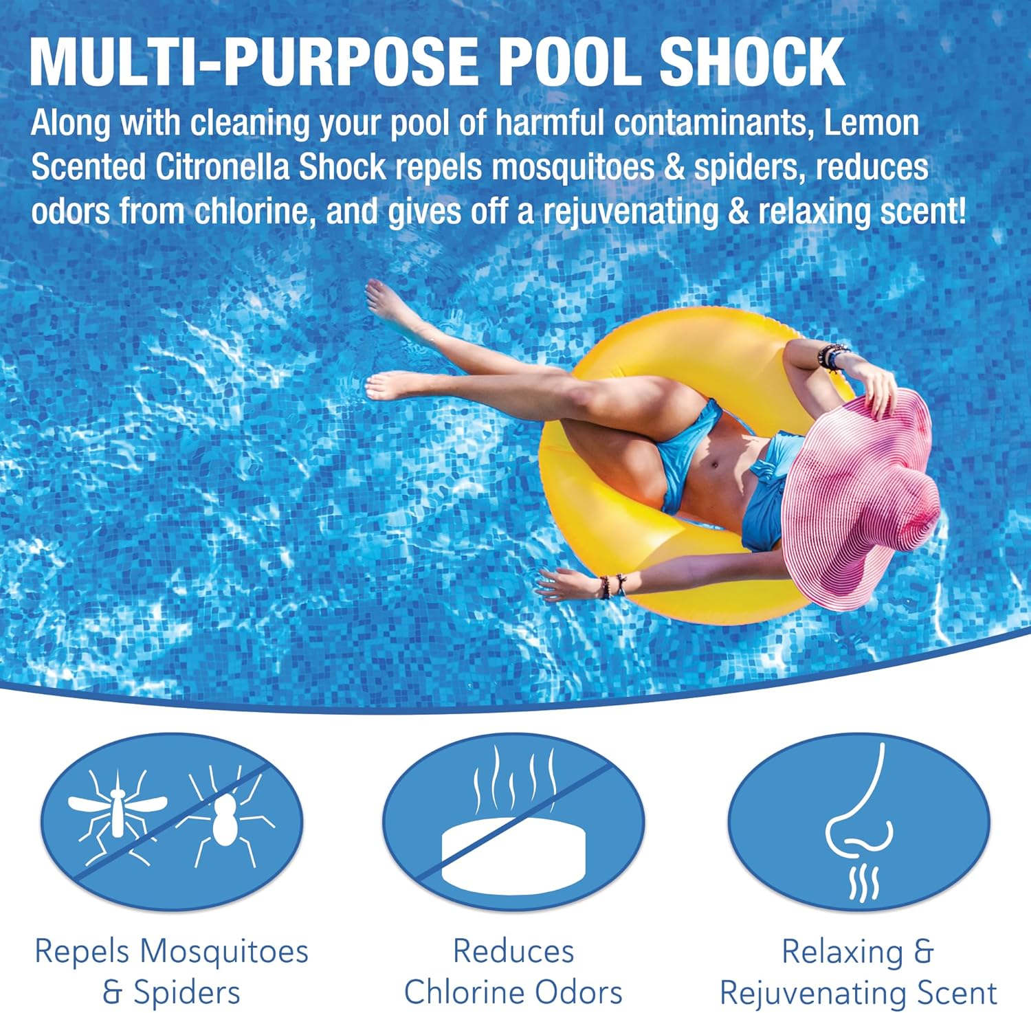 Doheny's Lemon Scented Citronella Swimming Pool Shock (10 lb. Bucket)