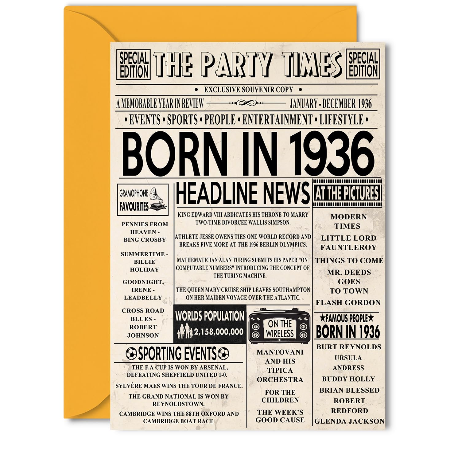 19th Birthday Cards for Men Women - Born In 2007 Newspaper - Happy 19 Birthday Card for Son Daughter Cousin Vintage Retro Back In 2007, 145mm Bday Greeting Cards — view 254